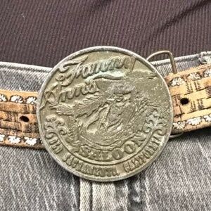Fanny Ann's Saloon Sacramento vintage belt buckle
